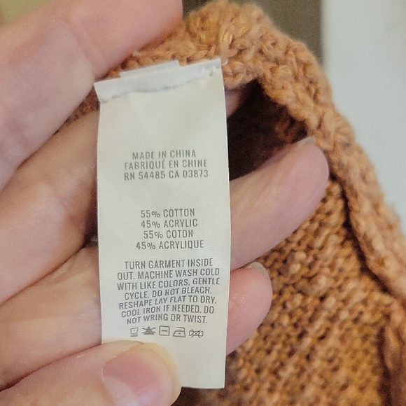 Aerie SzXL Oversized cotton Women's Relaxed Fit Scoop Neck Sweater in Soft Tan - Picture 3 of 5